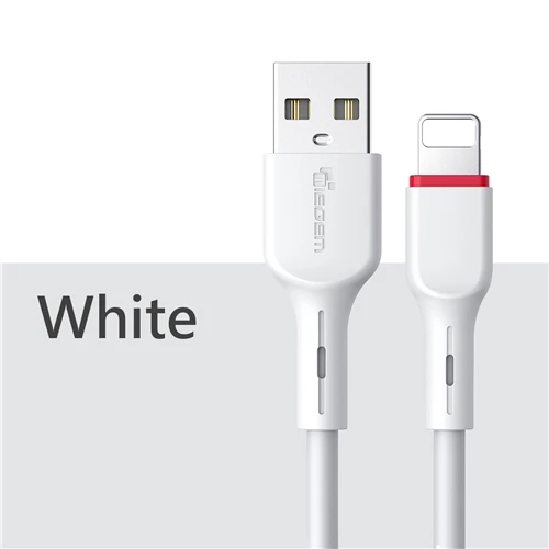 TIEGEM USB кабель для iPhone xs max зарядное устройство USB кабель для передачи данных для iPhone X 8 6 6 S 7 5 5S кабель для зарядки телефона Шнур адаптер 2 м 3 м - Цвет: White