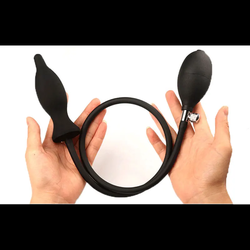 Silicone Inflatable Pump Anal Plug Super Large Expandable Dilator Butt Plugs Max 12cm Balls Sex Toys For Women Men Gay | Красота и