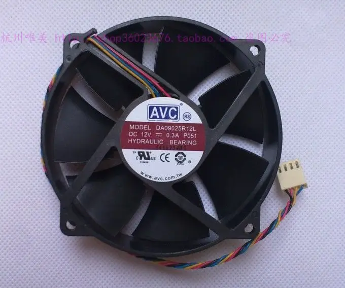 Новый AVC 9025 9 см 4 линии PWM гидравлический контроль температуры PWM DA09025R12L 12 в 0,30 круглый охлаждающий вентилятор