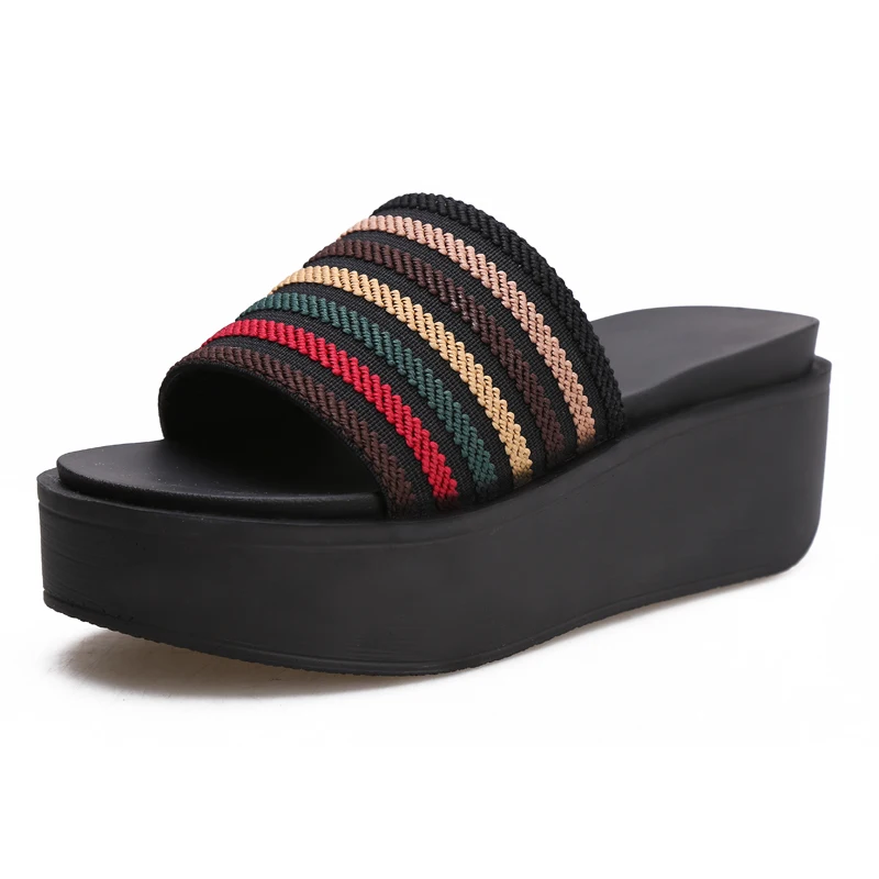 Koovan Women's Muffin Bottom Slippers 2020 New Female Summer Thick Bottom Fashion Casual  Footwear Cool Slippers Women