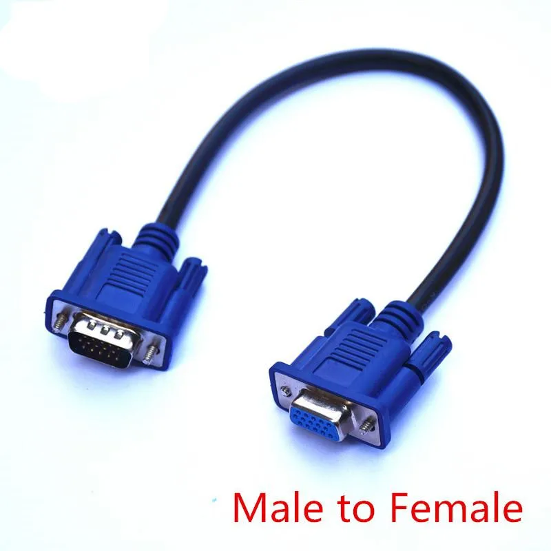 30 см 50 HD15Pin VGA D-Sub короткий видеокабель штекер-штекер M/M штекер-гнездо и