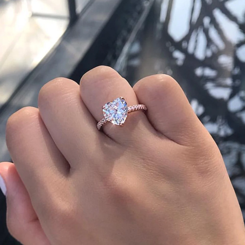 17IF, модное роскошное белое серебряное кольцо из циркона, Дамское элегантное большое AAA циркониевое овальное Стразы, свадебные ювелирные кольца, подарки
