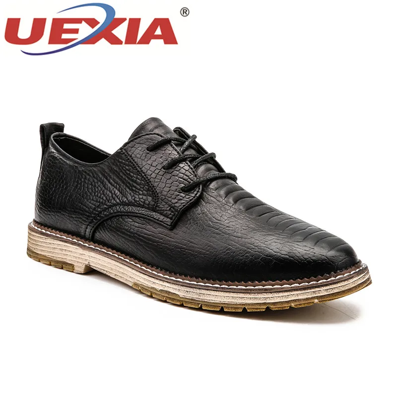 UEXIA Handmade Wedding Footwear Rubber Bottom Non Slip Formal Man Dress Shoes Black Men Social Pointed Toe Spring Autumn | Обувь