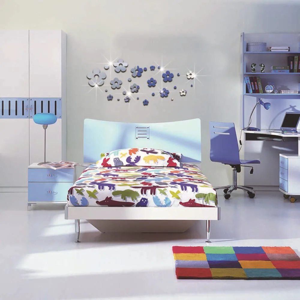 Funlife лепесток 3D зеркальные настенные наклейки персонализированные трехмерные ТВ