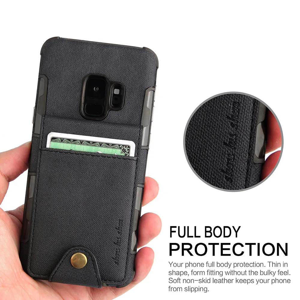 L-FADNUT Vintage Card Pocket Holder Phone Case For Samsung A8 2018 Slim Shockproof Bumper J5 2017 EU Cover Capa | Мобильные телефоны