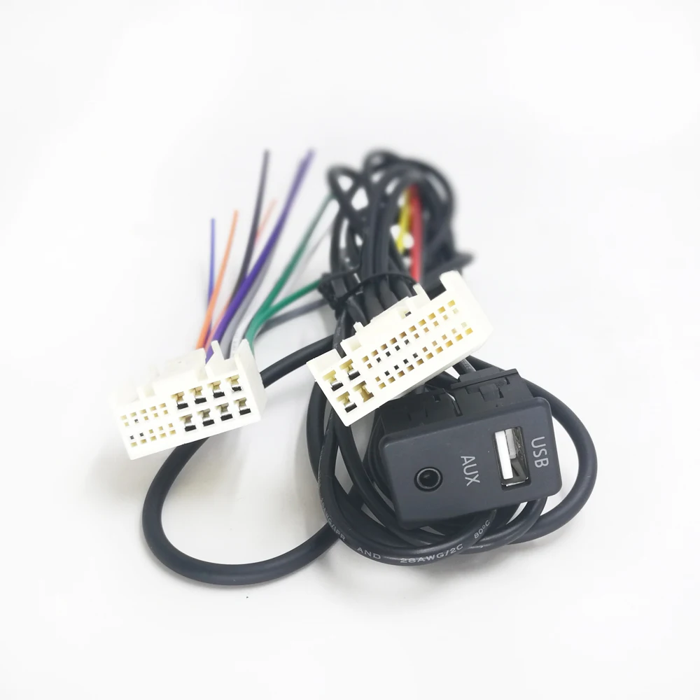 Два стиля DIY AUX USB жгута проводов Biurlink адаптер входного кабеля для Hyundai KIA |