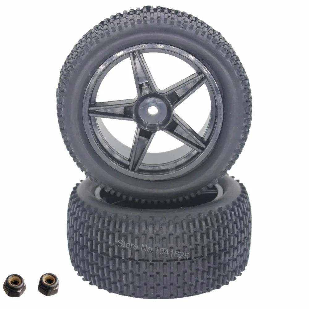 2 шт. резиновые RC шины для багги задние и колесные диски 12 мм Hex Redcat Shockwave nitro buggy