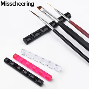 Подставка для кистей для макияжа, прозрачнаяРозоваячерная, 5 шт.