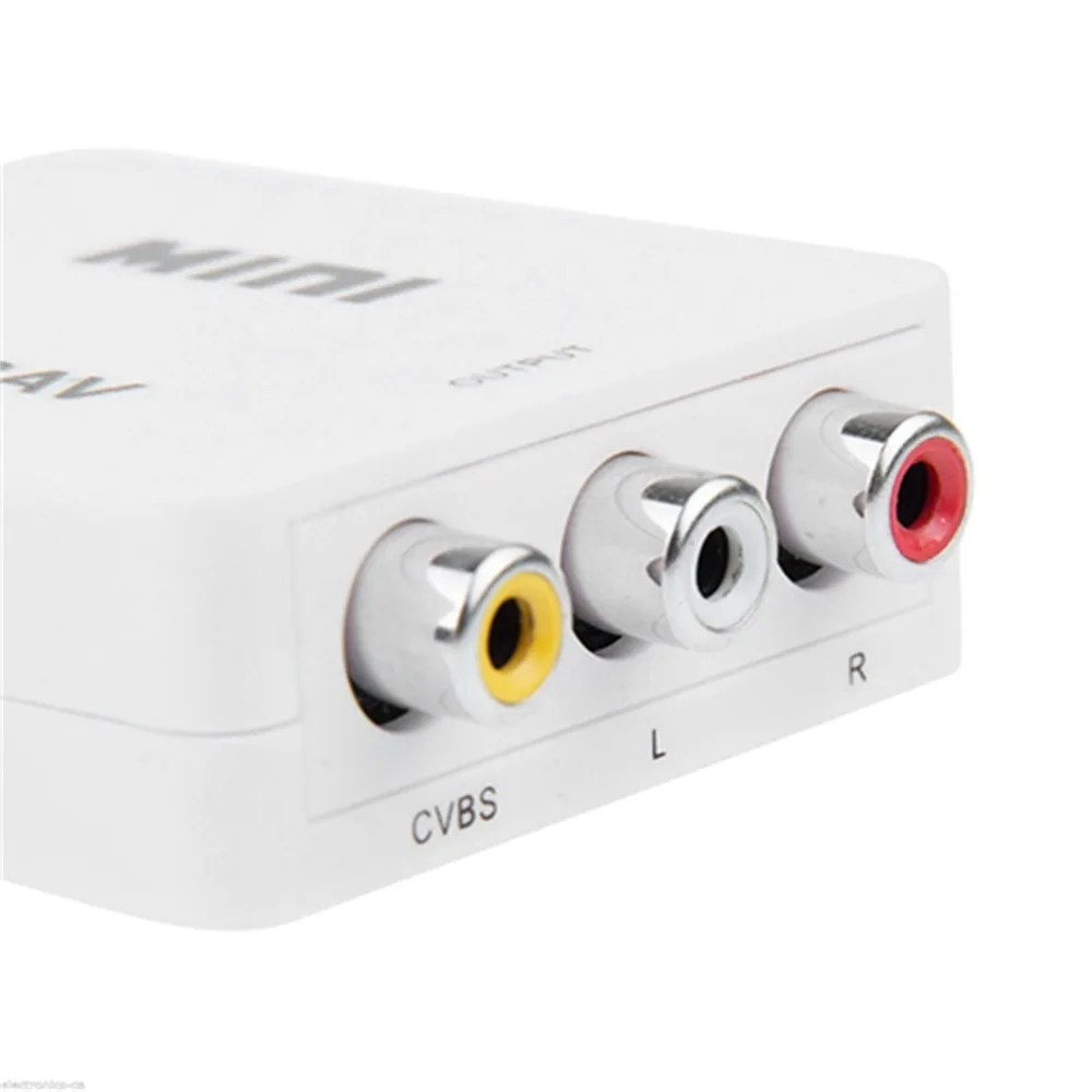 Мини Композитный HDMI к CVBS RCA AV видео конвертер адаптер коробка старый телевизор HD