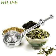 HILIFE многоразовое регулируемое ситечко для чая с шариком для специй, аксессуары для чайных инструментов, чайный горшок из нержавеющей стали, фильтр для заварки чая HILIFE многоразовое регулируемое ситечко для чая с шариком для специй, аксессуары для чайных инструментов, чайный горшок из нержавеющей стали, фильтр для заварки чая