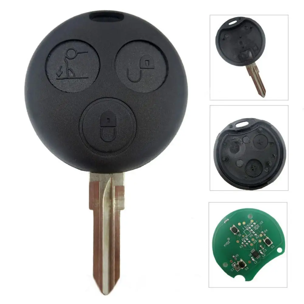 Портативный 433 92 МГц 3 кнопки умный дистанционный ключ для Benz Smart Fortwo Forfour Roadster