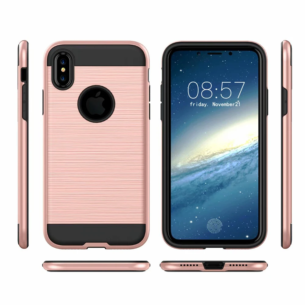 Гибридный прочный армированный чехол для Apple iPhone X 8 7 6 6S Plus 5 ярких противоударных