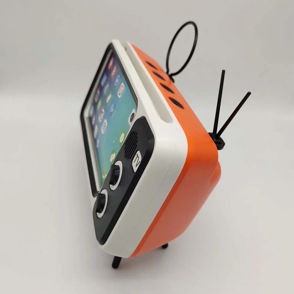 orange JINSERTA Беспроводная bluetooth-колонка с держателем для мобильного телефона и телевизора Портативная Беспроводная колонка для смартфона - Цвет: orange