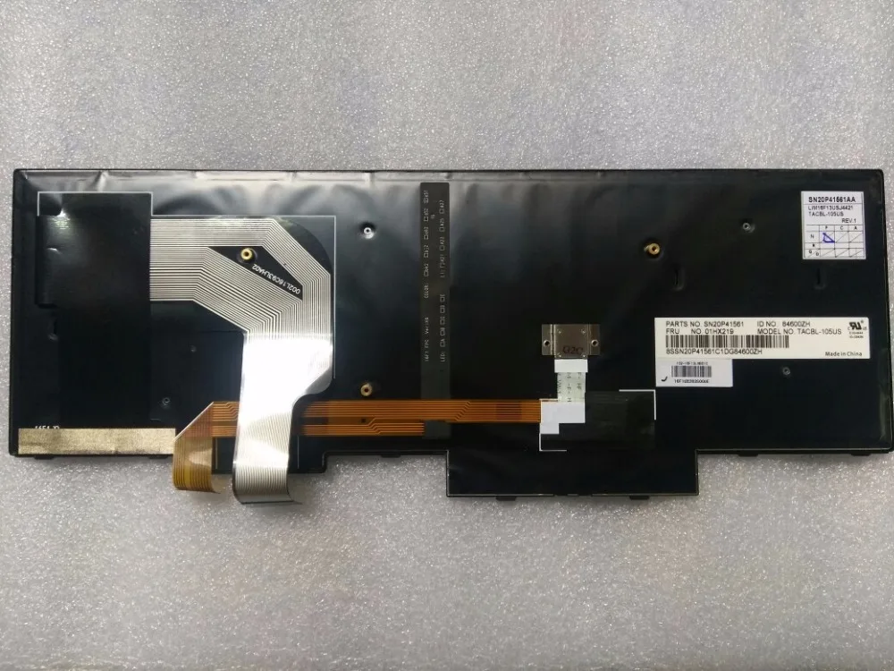 Новая Оригинальная клавиатура с подсветкой для Thinkpad T570 T580 P51S P52S US 01HX219
