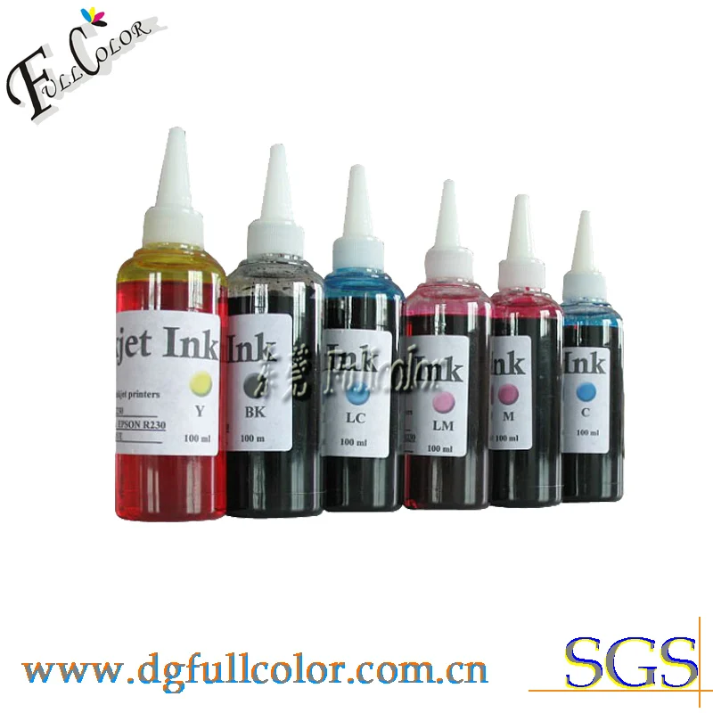 

T0821 - 6 1000 ML Bottle Dye Ink for Epson Stylus Photo R270 R290 R390 RX590 690 Inkjet Printer Ink