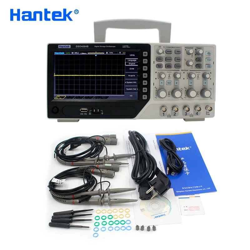 Цифровой осциллограф Hantek DSO4084B портативный USB 4 канала 80 МГц функция