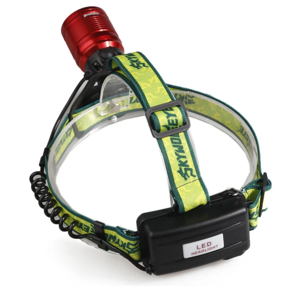 Регулируемый зум ИК Светодиодная лампа Водонепроницаемая фара Головной фонарик