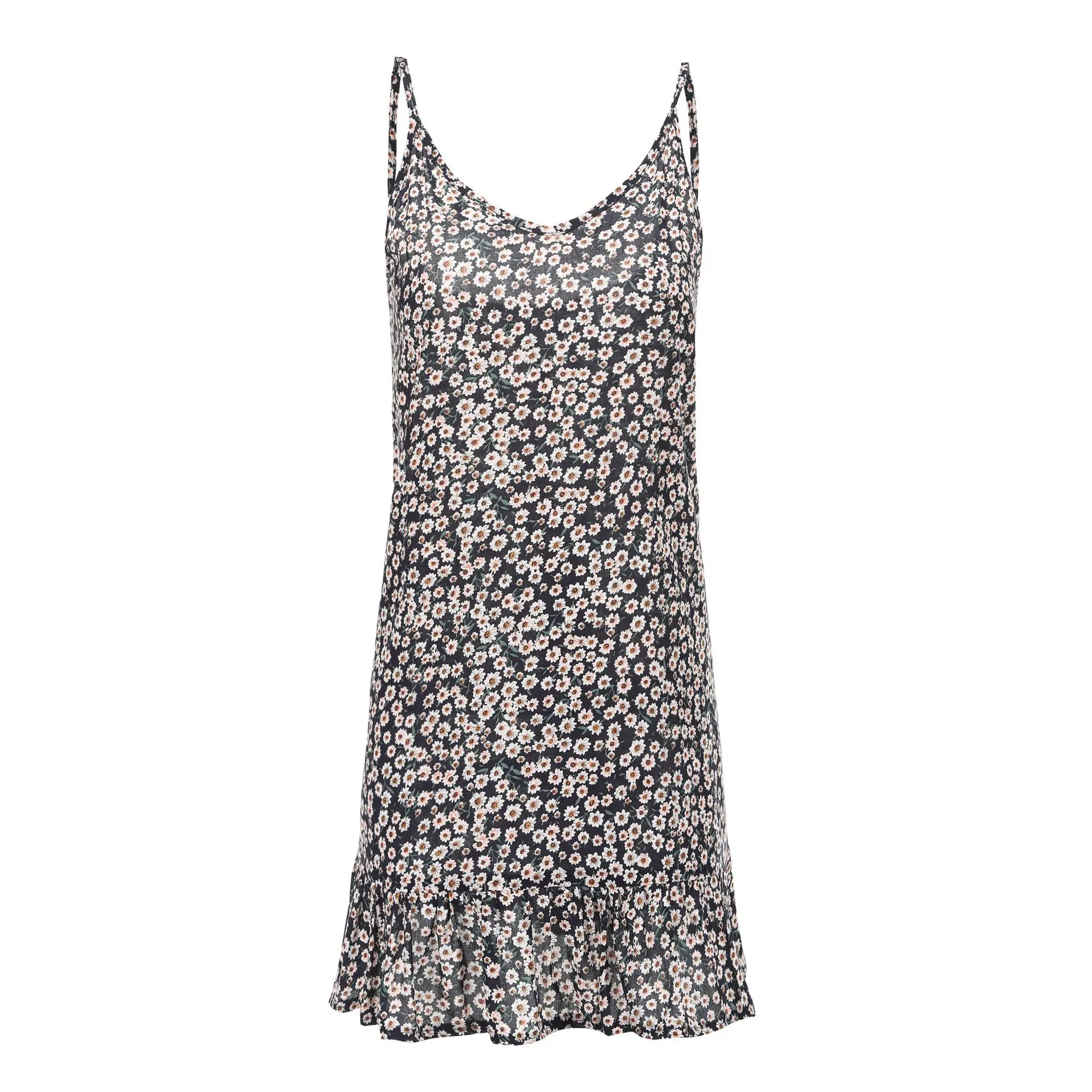 Женское платье с цветочным принтом ZOGAA повседневное пляжное без рукавов на