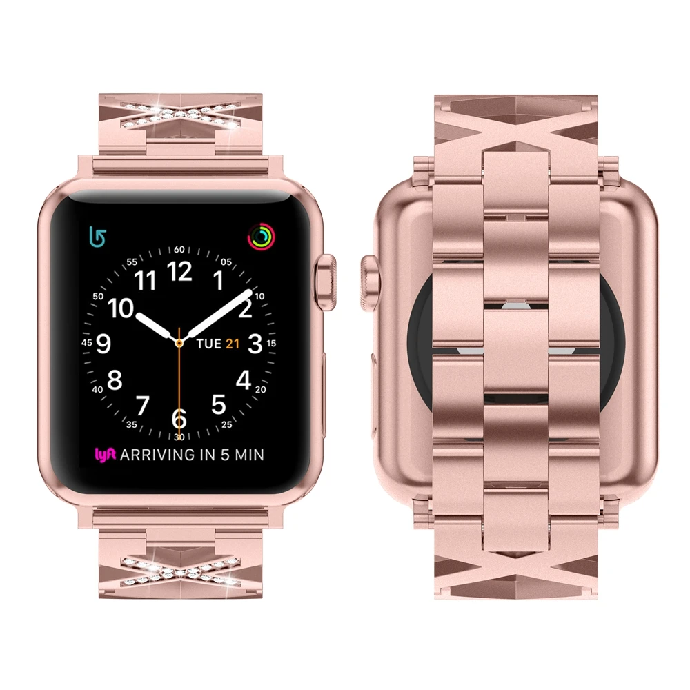 Женский ремешок Wearlizer для Apple Watch модный бриллиант металлический 38/42/40/44 мм iwatch 5 4 3 2
