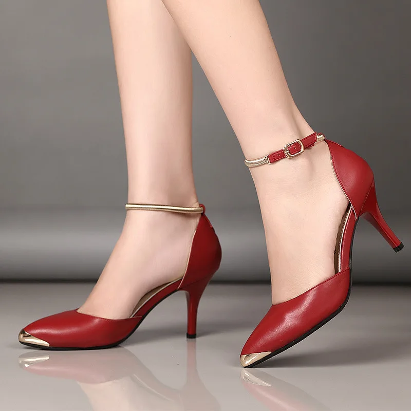 2018 милые женские туфли-лодочки из натуральной кожи золотистые туфли с острым