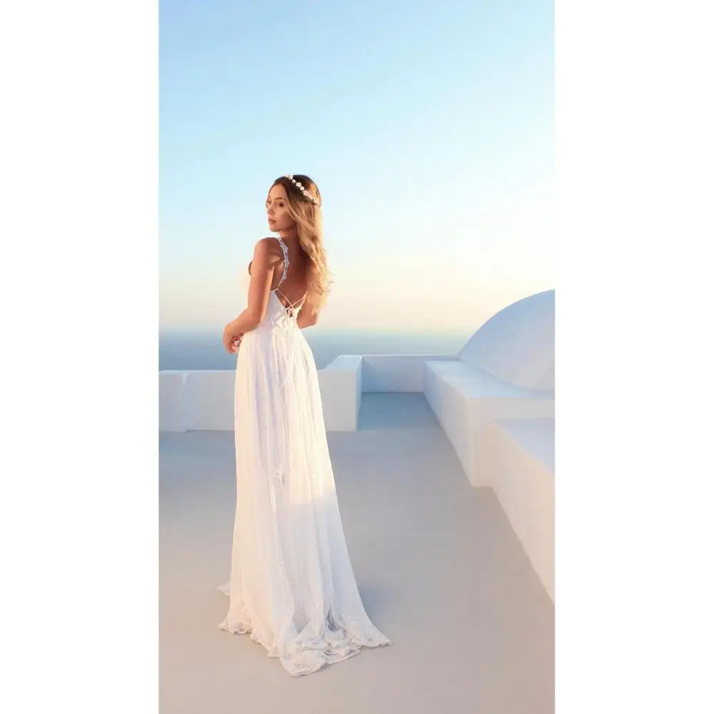New Fashion Wedding Dresses 2019 Vestido Noiva Simple White Ivory V-Neck Tulle Bridal Gown Dress Plus Size | Свадьбы и торжества