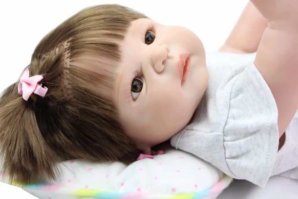 23 ''Реалистичного Reborn Детские куклы младенцы кукла полный силиконовые