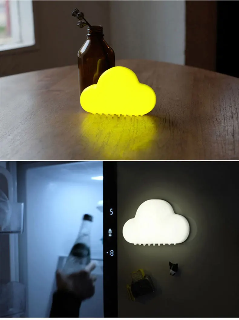 Jiaderui Baby Cloud Sensor Ночник Новинка LED USB Voice беспроводные Настенные светильники для