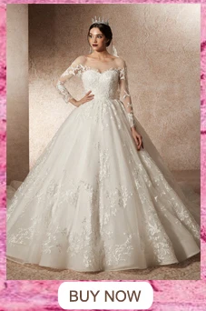 Lover Kiss Vestido De Noiva/ прозрачное Тюлевое свадебное платье с рукавом, кружевное свадебное платье с бисером и низкой спинкой