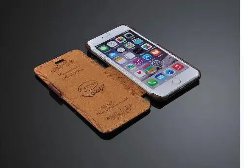 PREMIUM GENUINE LEATHER FLIP CASE COVER FOR APPLE iPHONE 6 PLUS 6S |
