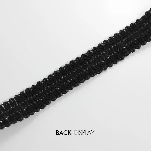 Кружевная ткань цвет черный/серебристый декоративная лента отделка 15 мм товары