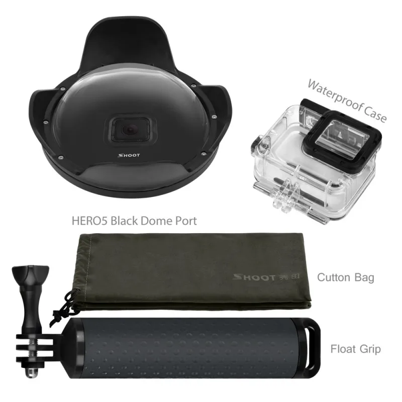 6 дюймов купол для Gopro Hero 7 5 черная экшн камера с водонепроницаемым чехлом Go Pro