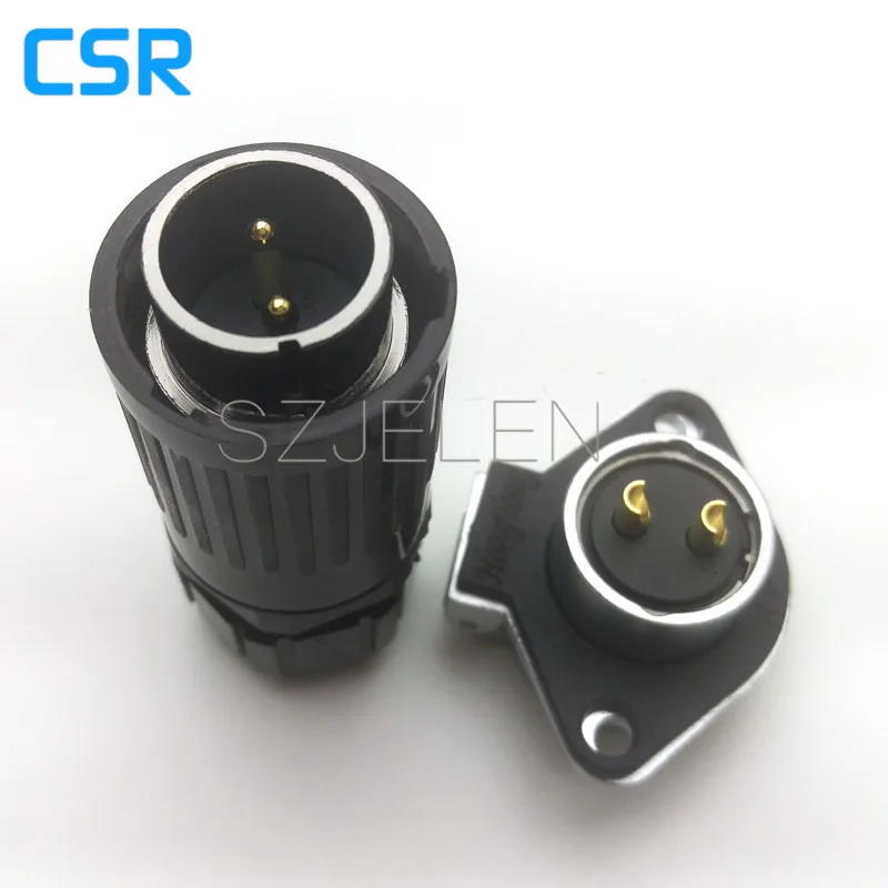 Серия HP20 2 контактный водонепроницаемый разъем панельный Штекерный гнездовой