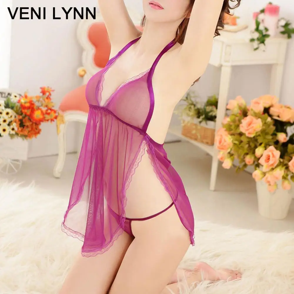 VENI LYNN Silk Romantic Nightgowns &ampSleepshirts Sexy Lingerie Women Cute for Girls | Женская одежда
