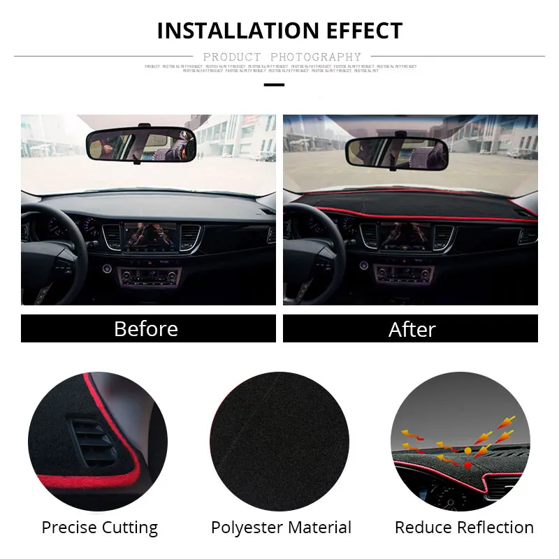 Защитный коврик для приборной панели автомобиля аксессуары LHD Ford Focus 2 3 2017 2016 2015 2014