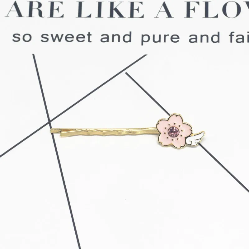 Style 4 Card Captor SAKURA Wavy Hairpin Clips Enamel Bobby Pin Cosplay KINOMOTO SAKURA Women Hair Accesso Prop - Цвет: Style 4