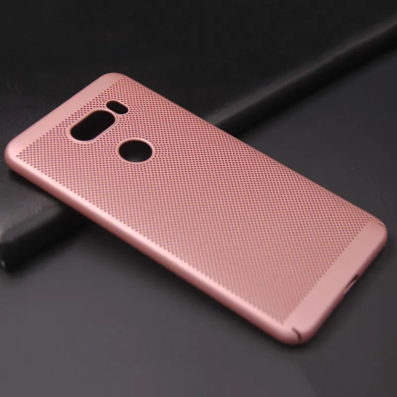 MAKAVO для LG V30 чехол полый полная защита тонкий матовый Жесткий Platic чехол для LGV30 чехол для телефона s - Цвет: Rose Gold