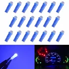 Лампа для приборов T5, 20 шт., 1 шт., светодиодная лампа на приборной панели, клиновидный светильник, 7 цветов, синий, ледяной, зеленый, красный, белый, янтарный, розовый