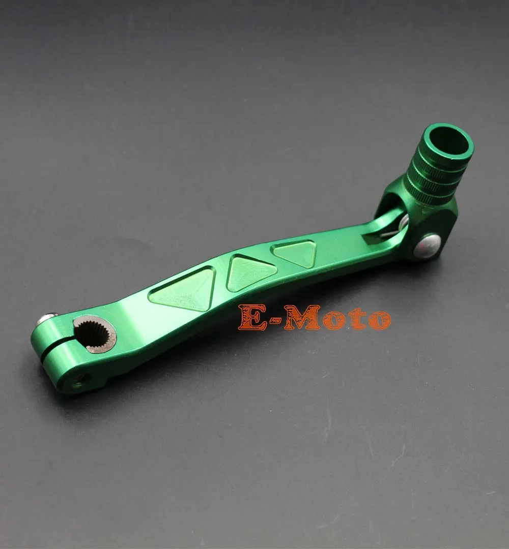 Green Золотой рычаг для коробки передач с ЧПУ складной для CRF50 XR50 CRF 50 Dirt Pit Bike E-Moto - Цвет: Green