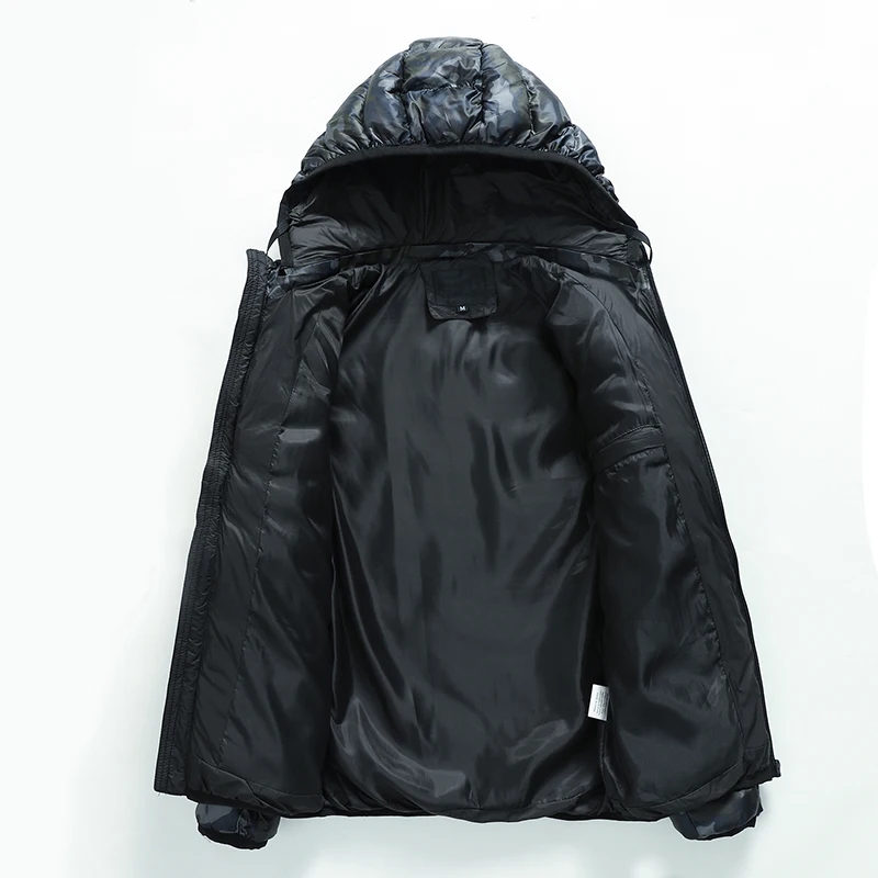 

Drop Shipping Men Winter Jacket Hooded Cotton Padded Jackets And Coat Warm Camouflage Military Parkas Outwear NXP32