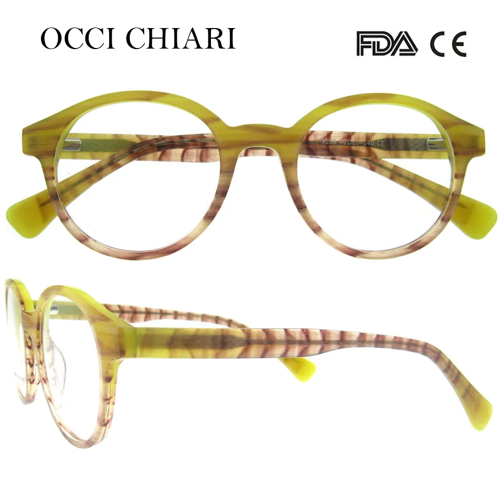 OCCI CHIARI 2018 цветные дизайнерские круглые ацетатные винтажные оправы для