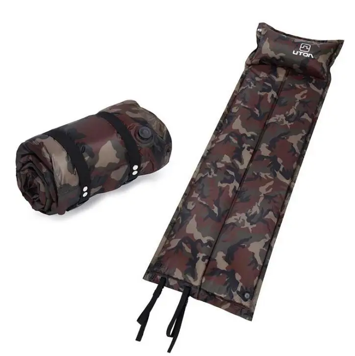 Automatic Inflation Camouflage Ultralight Inflatable Bed Sleeping Pad with Pillow Outdoor Beach Trekking Inflate Camping Mat | Спорт и