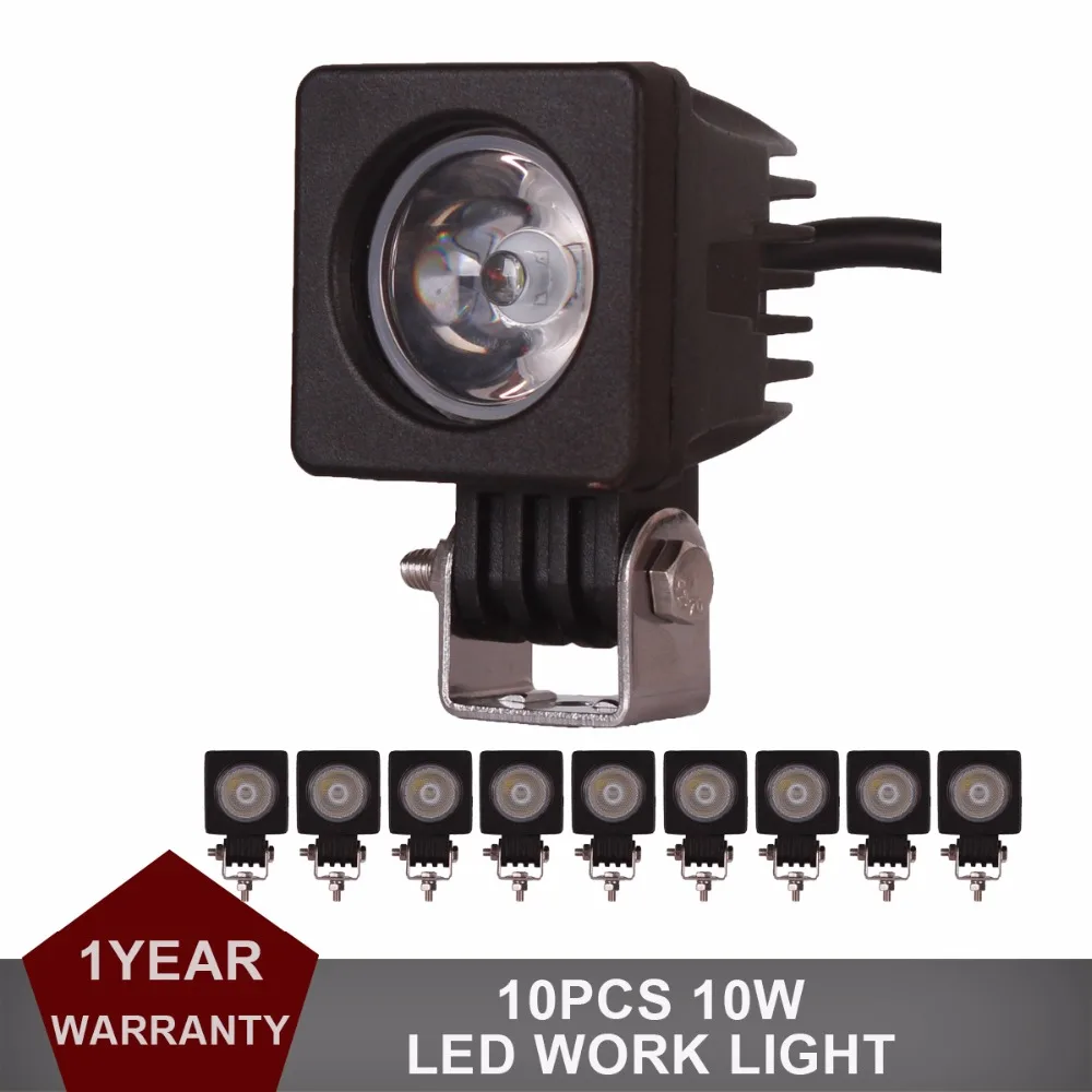 Best 10Pcs 10W Led Verlichting Offroad Auto Auto Truck Atv Motorfiets Trailer Fiets 4WD Awd 4X4 boot Marker Signaal Waarschuwing Mistlamp