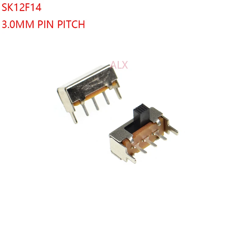 20 шт. переключатель SK12f14 3 контактный 1P2T рукоятка высокий 4 мм Шаг 0 Прямоугольный
