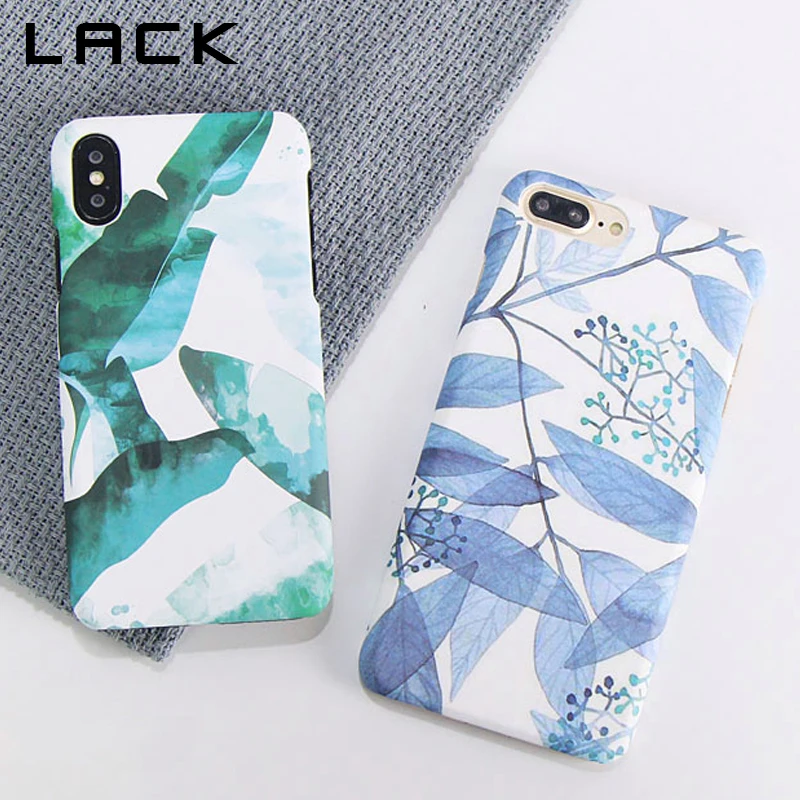 LACK Art Leaf Flowers чехол для телефона для iphone XS Max X XR 8 7 6 S Plus задняя крышка Ретро Жесткие ПК-Чехлы милый мультфильм листья Капа