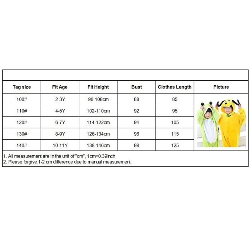 Пижамы с героями мультфильмов желтая одежда для маленьких девочек изображением