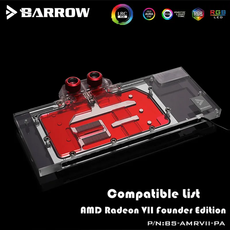 Курган VGA блок для AMD Radeon VII основатель издание GPU водоблок полное покрытие BS-AMRVII-PA