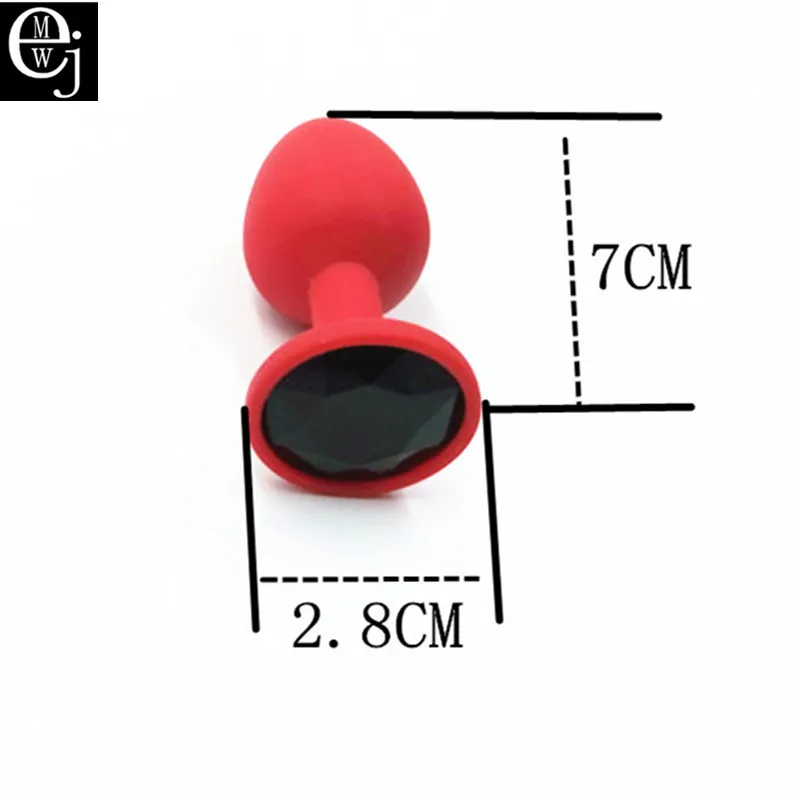 EJMW 2017 Горячая Распродажа маленькая красная силиконовая Анальная пробка с
