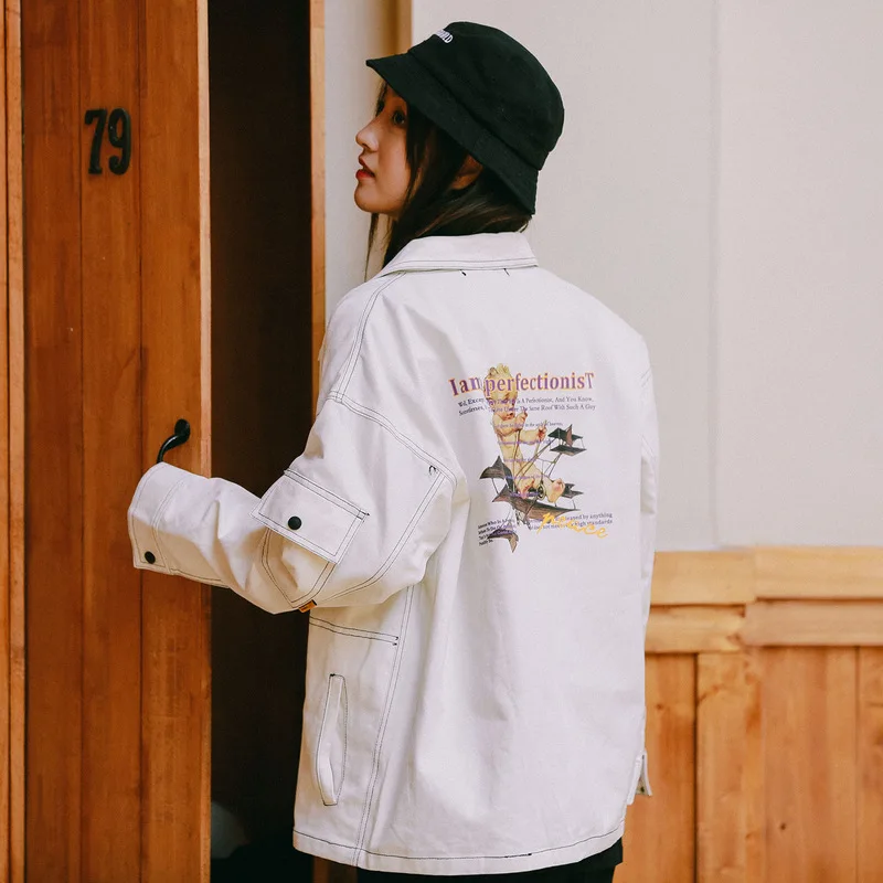 Men Jackets Coats Harajuku Japanese Streetwear Oversize Vintage Hip Hop Patchwork Tops for Man Swag Man's | Мужская одежда