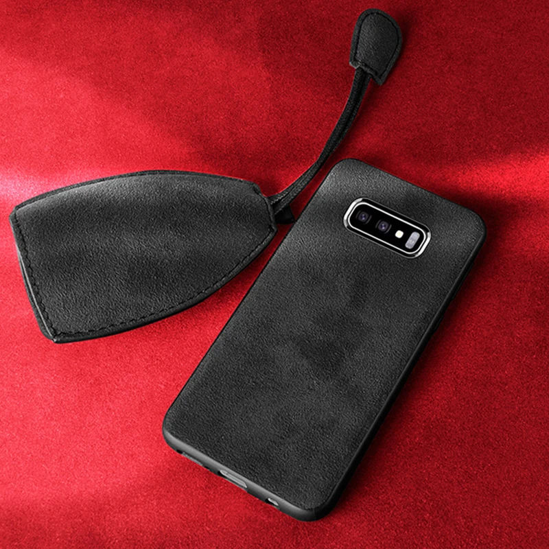 Роскошный кожаный плюшевый чехол для телефона Samsung Galaxy S10 Plus S10E S8 S9 Note 8 9