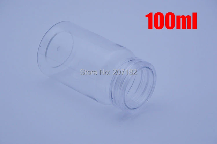20pcs 100ml Transparent PET Medicine Bottles Capsules/Pills/Powder/Vitamins Plastic Bottles-- Golden/Silver Metal Caps | Красота и